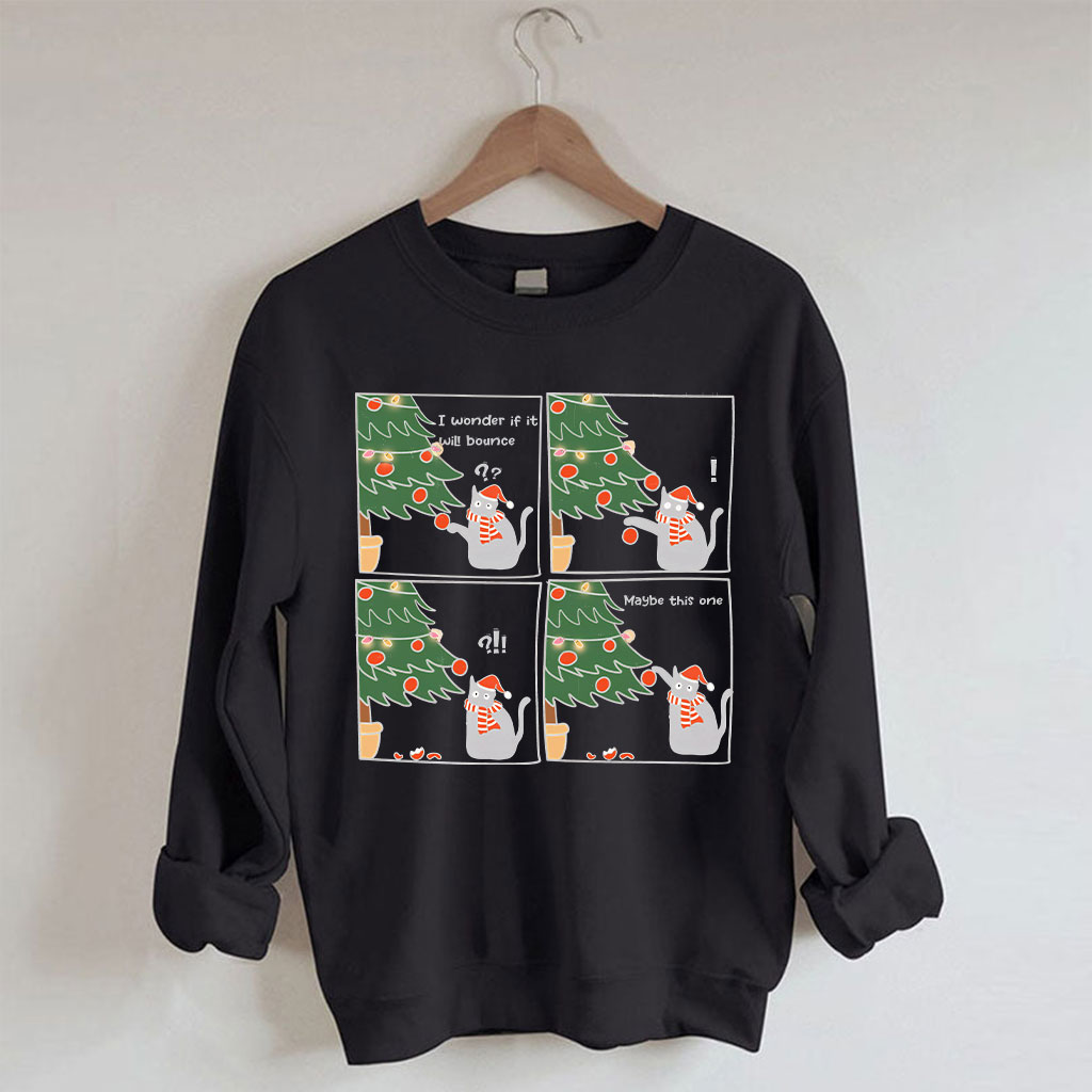 Funny Christmas Cat Sweatshirt