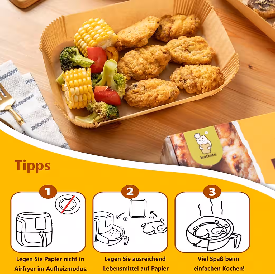 Backpapier Zubehör für Ninja Airfryer AF300EU AF400EU