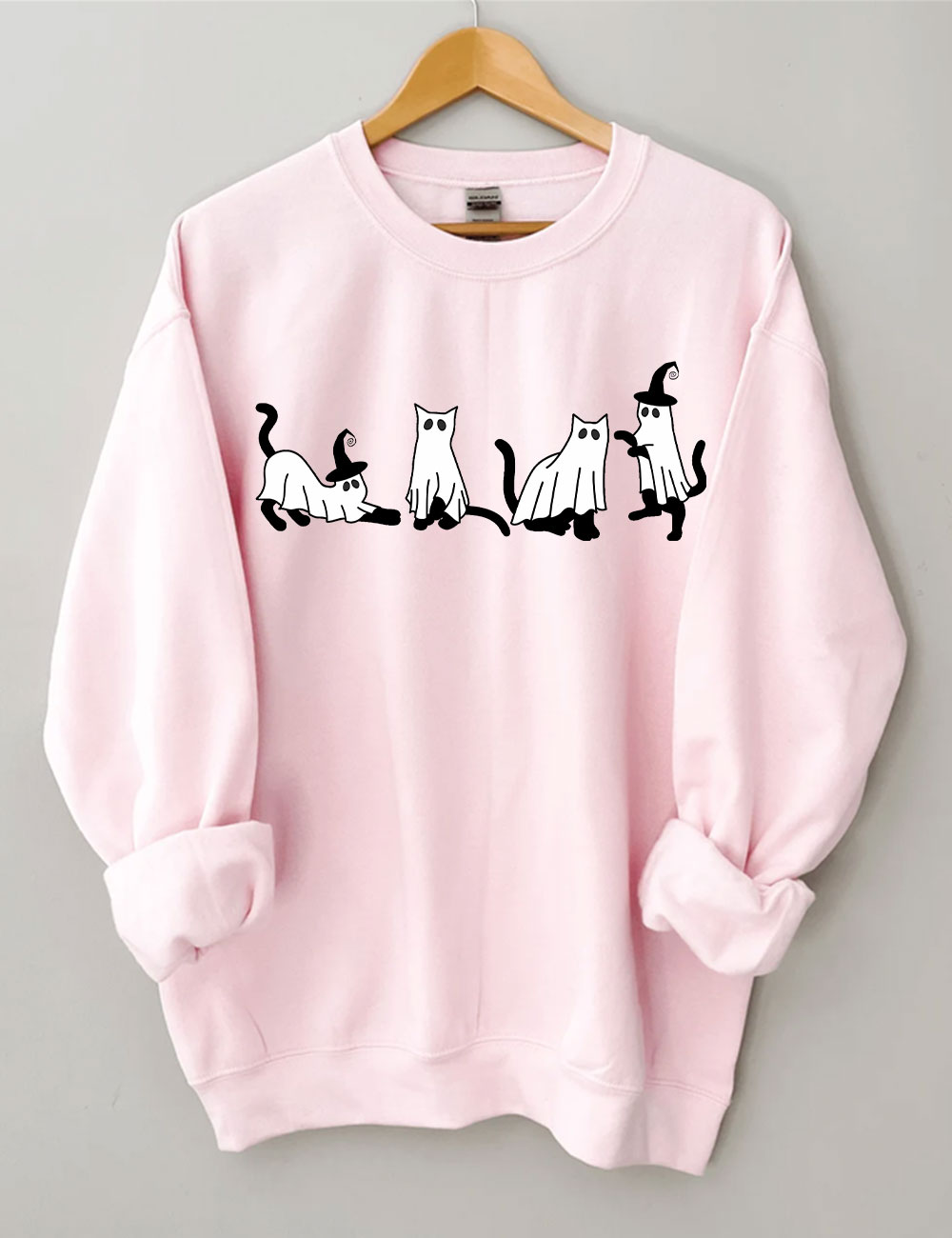 Halloween Ghost Cat Sweatshirt