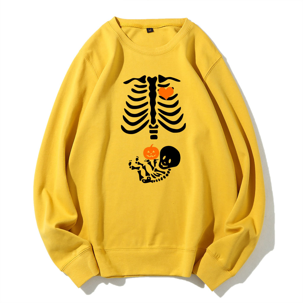 Skeleton Halloween Funny Pregnancy Announcement Sweatshirt