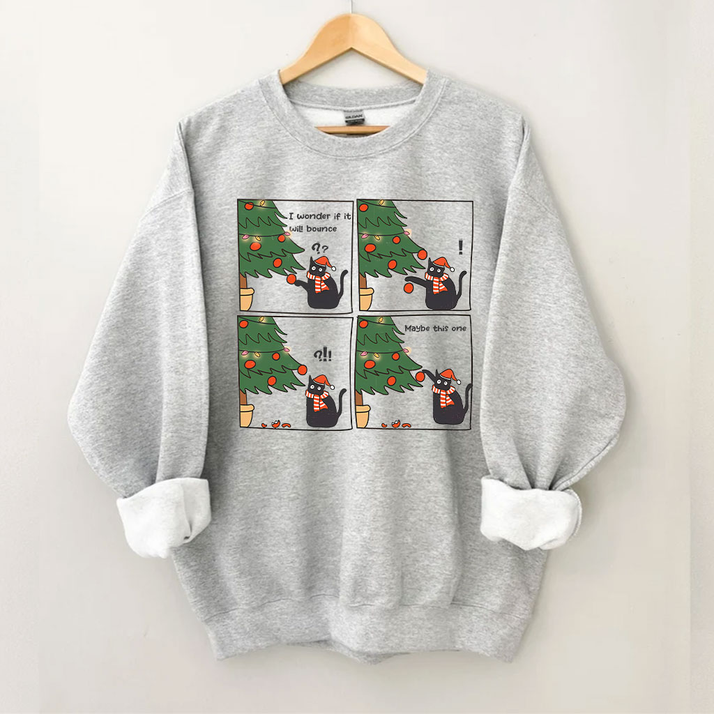 Funny Christmas Cat Sweatshirt