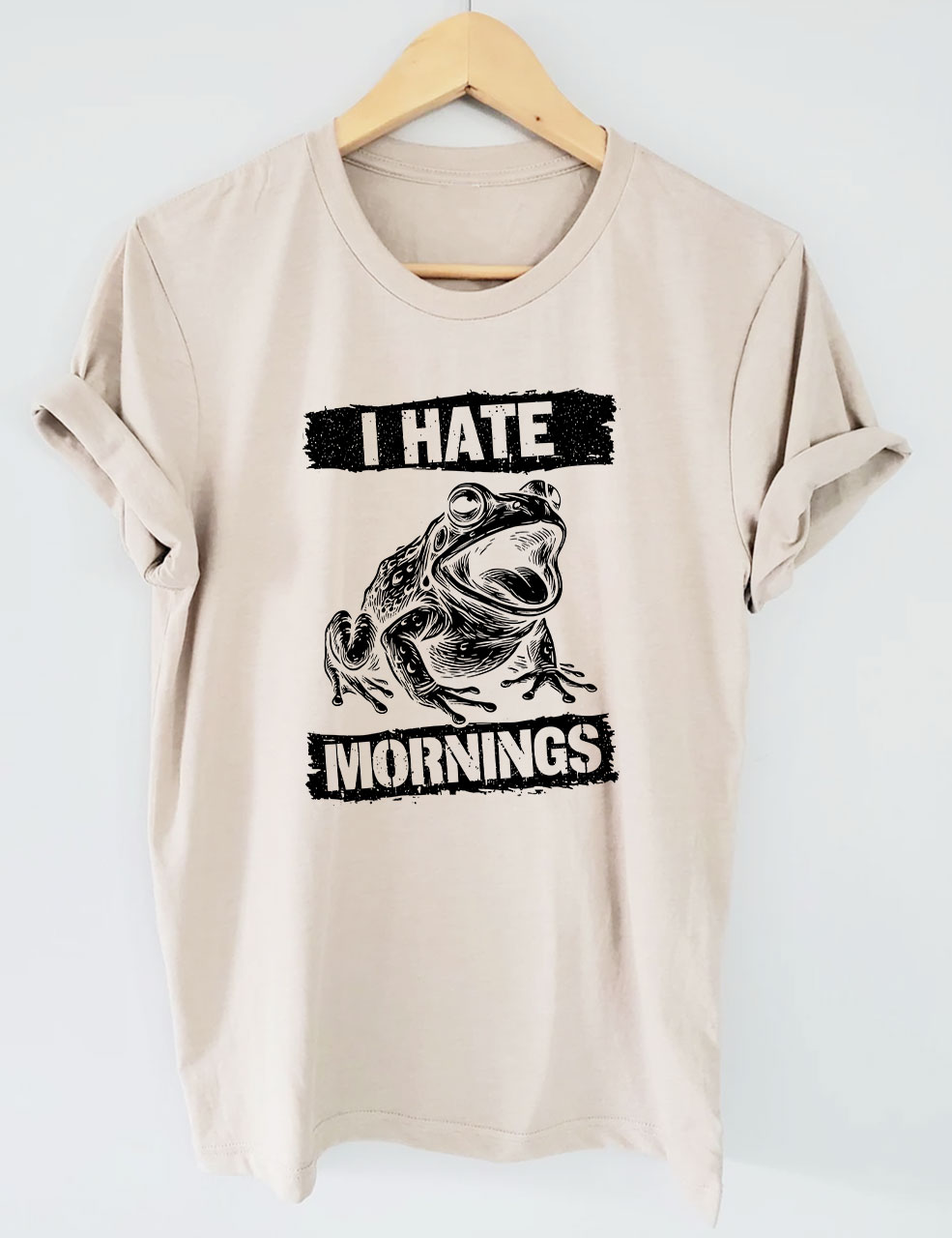 I Hate Mornings Y2K Punk Grunge Funny T-Shirt