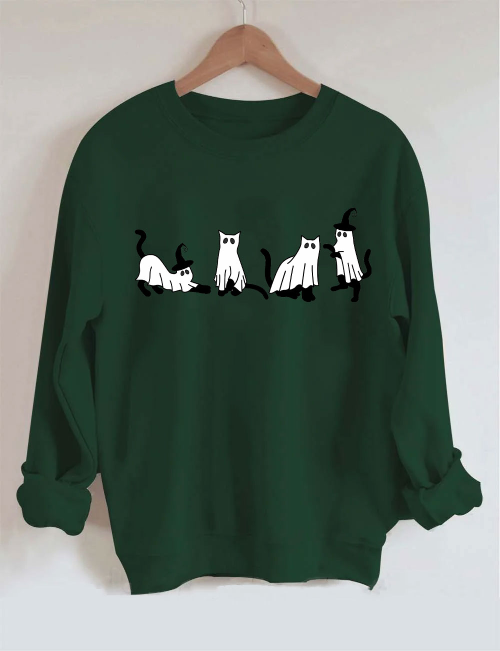 Halloween Ghost Cat Sweatshirt
