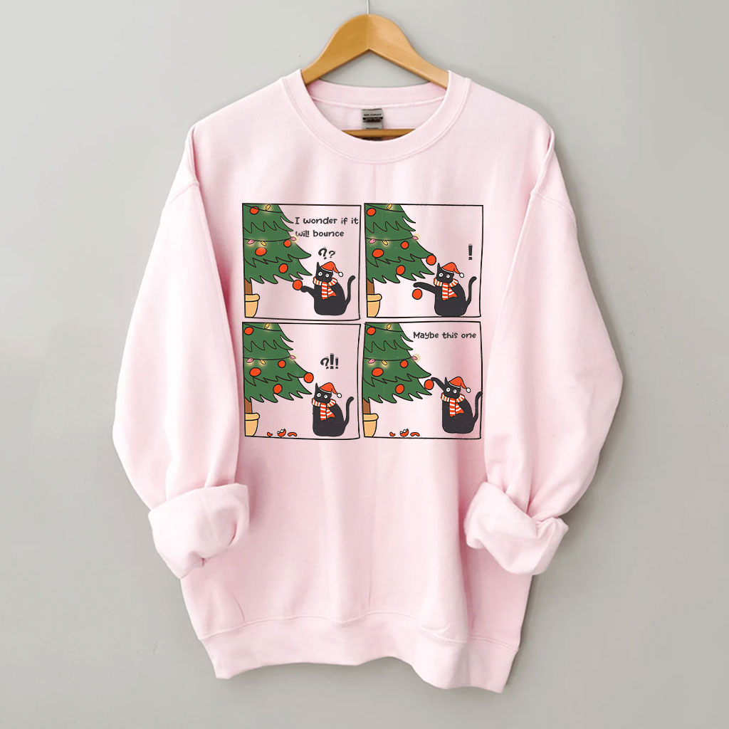 Funny Christmas Cat Sweatshirt