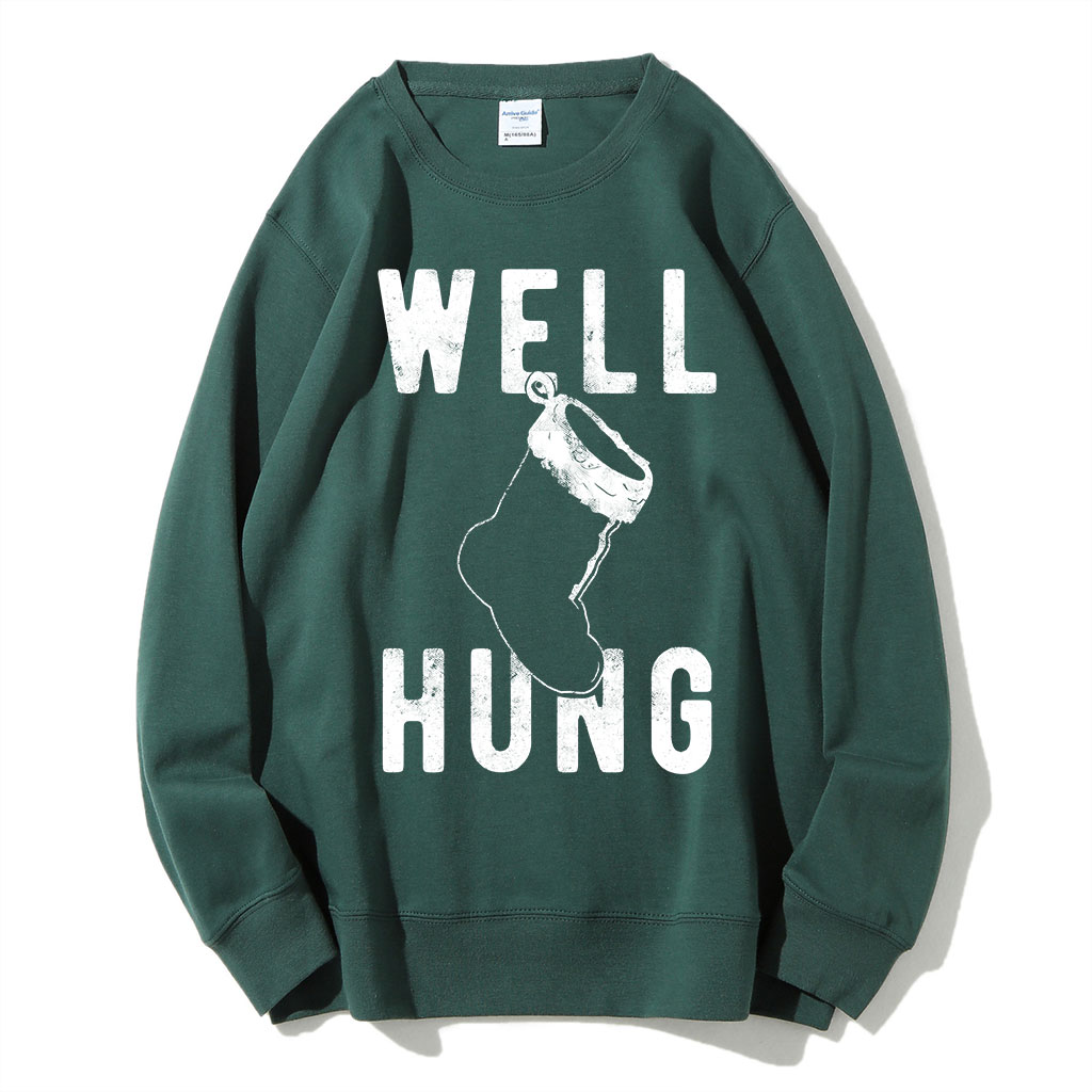Well Hung Christmas Stocking Sweatshirt