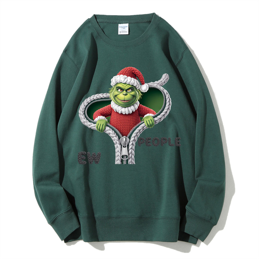 Ew People Green Monster Funny Grinch Sweatshirt