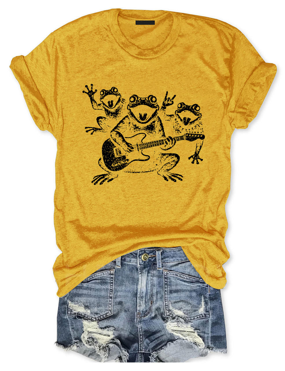 Vintage Rock Frog Band Funny T-Shirt