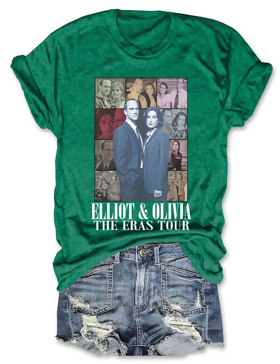 Elliot Stabler and Olivia Benson Eras tour Unisex Softstyle T-Shirt