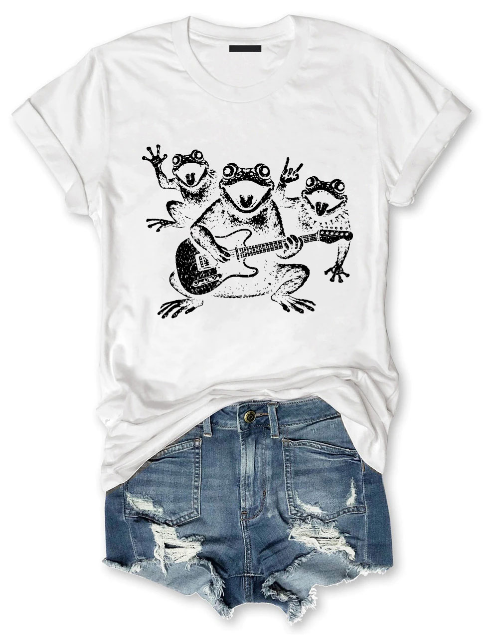 Vintage Rock Frog Band Funny T-Shirt