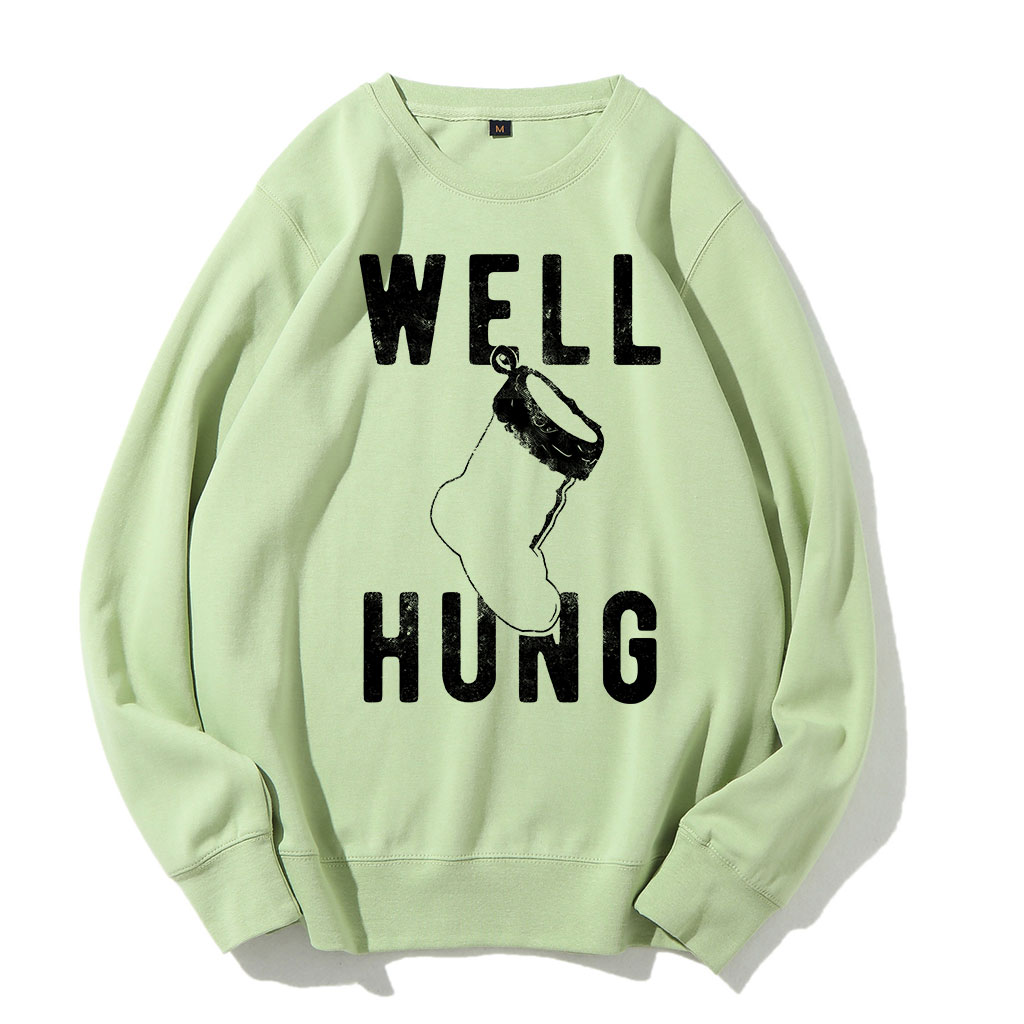 Well Hung Christmas Stocking Sweatshirt