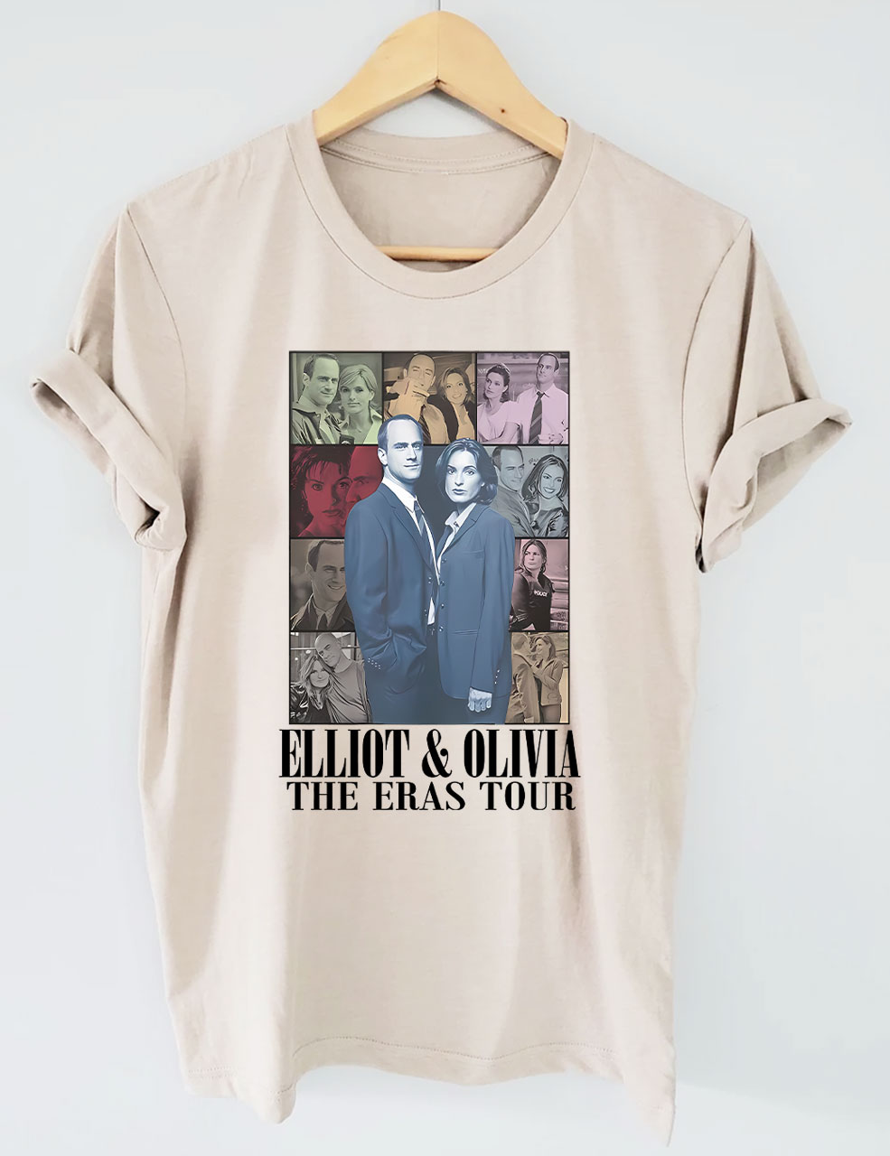 Elliot Stabler and Olivia Benson Eras tour Unisex Softstyle T-Shirt