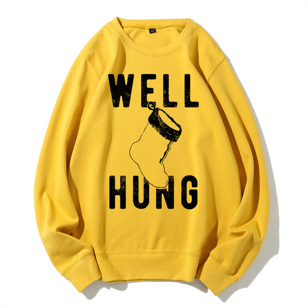Well Hung Christmas Stocking Sweatshirt