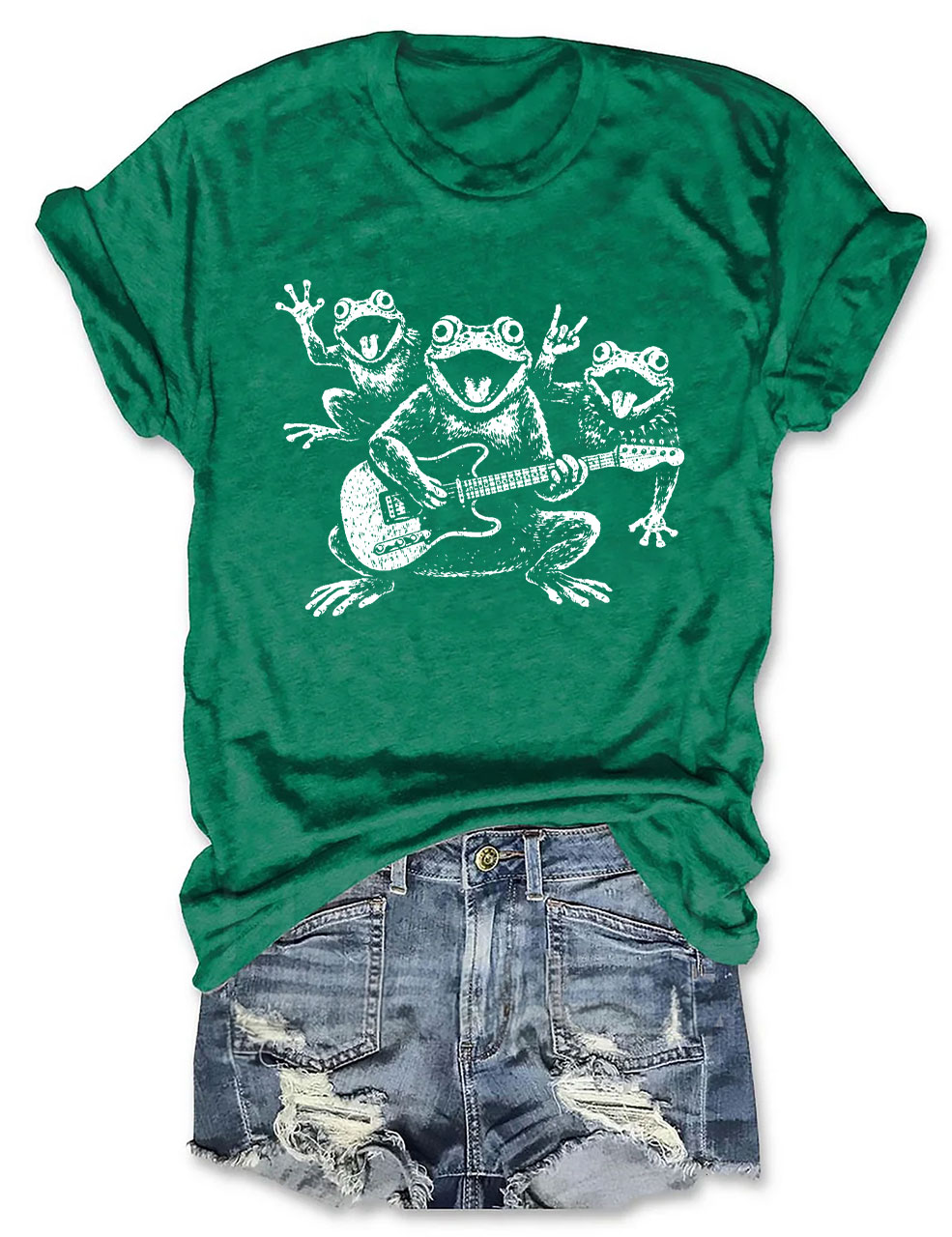 Vintage Rock Frog Band Funny T-Shirt