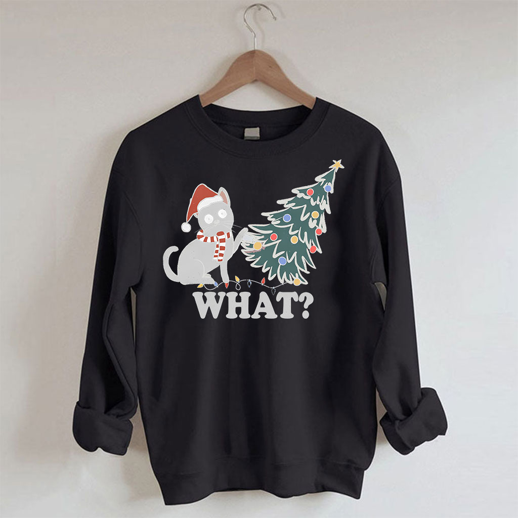 Funny Christmas Cat Sweatshirt