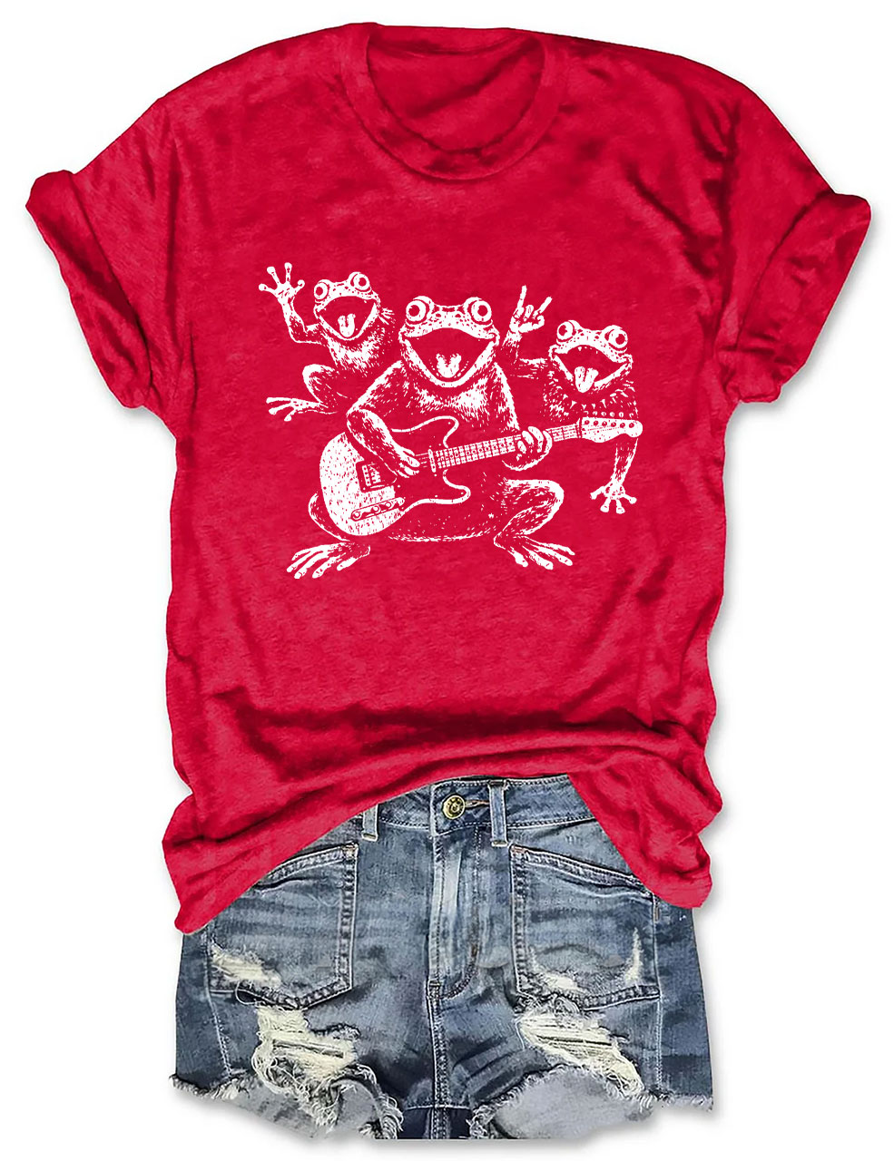 Vintage Rock Frog Band Funny T-Shirt