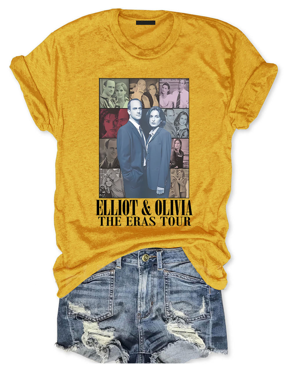 Elliot Stabler and Olivia Benson Eras tour Unisex Softstyle T-Shirt