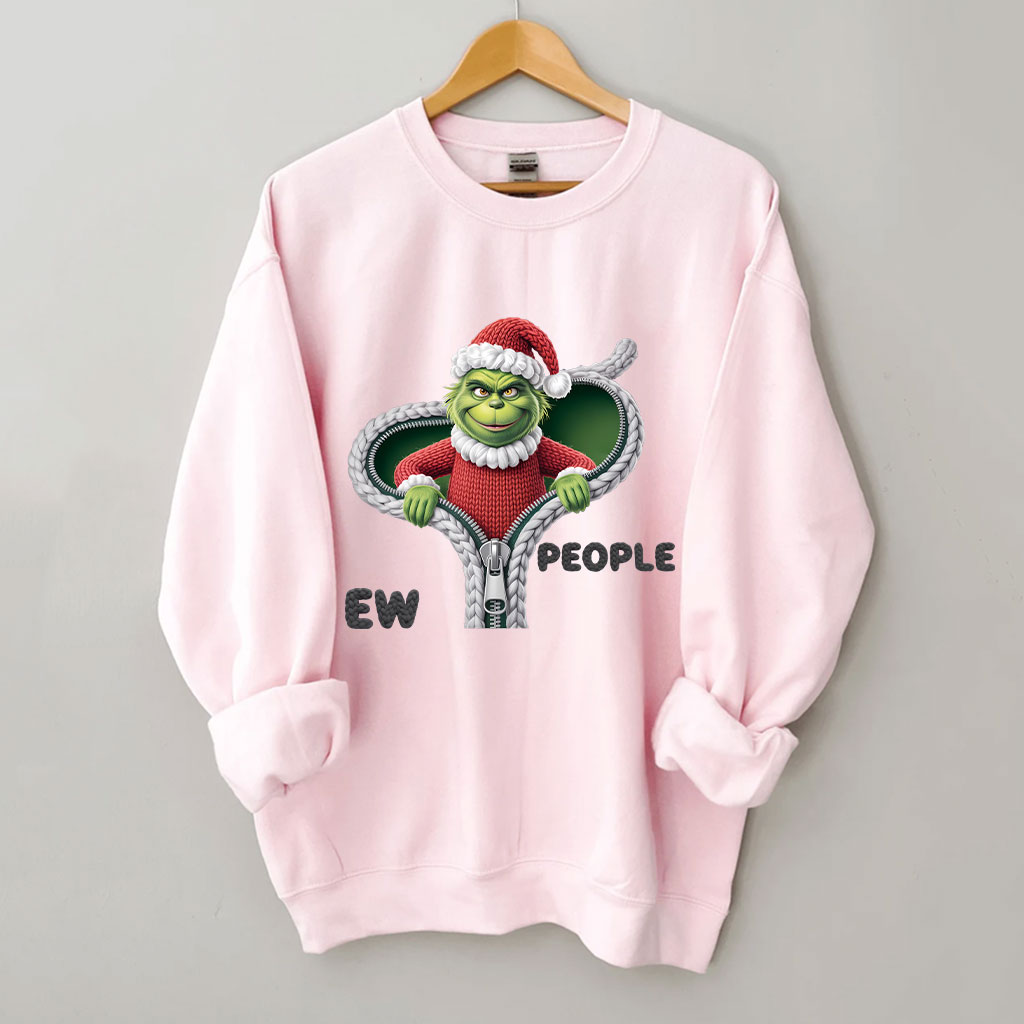 Ew People Green Monster Funny Grinch Sweatshirt