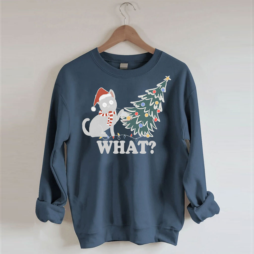 Funny Christmas Cat Sweatshirt