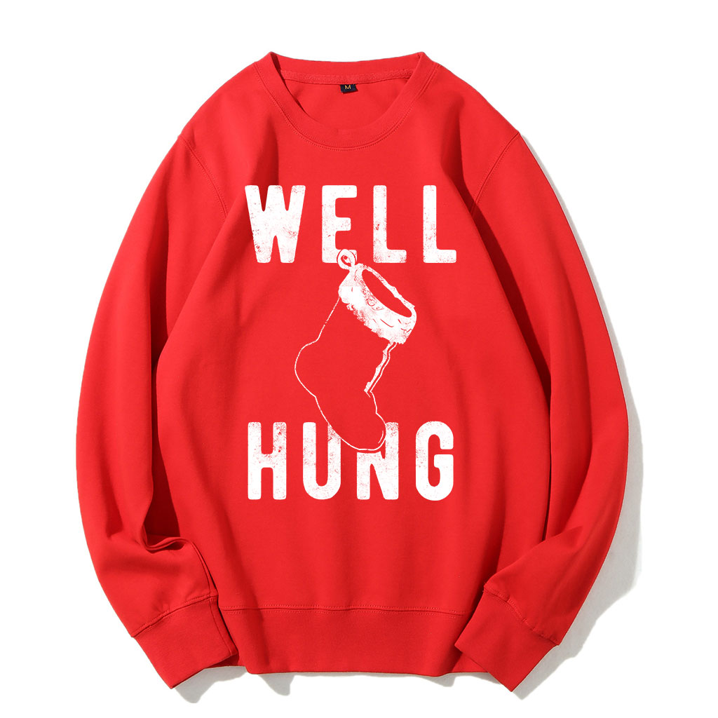 Well Hung Christmas Stocking Sweatshirt
