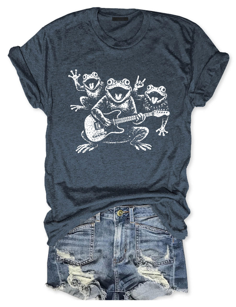 Vintage Rock Frog Band Funny T-Shirt