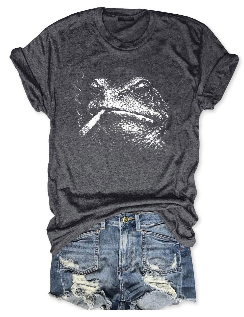 Vintage Punk Frog Funny T-Shirt