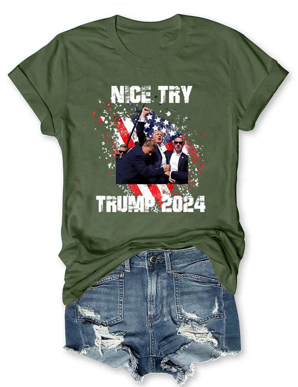 Nice Try Donald Trump Assassination T-shirt