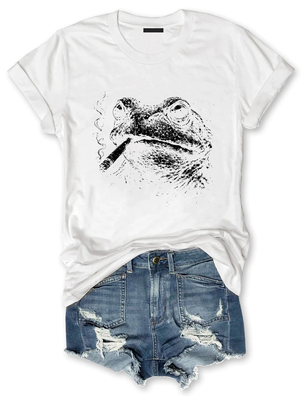 Vintage Punk Frog Funny T-Shirt