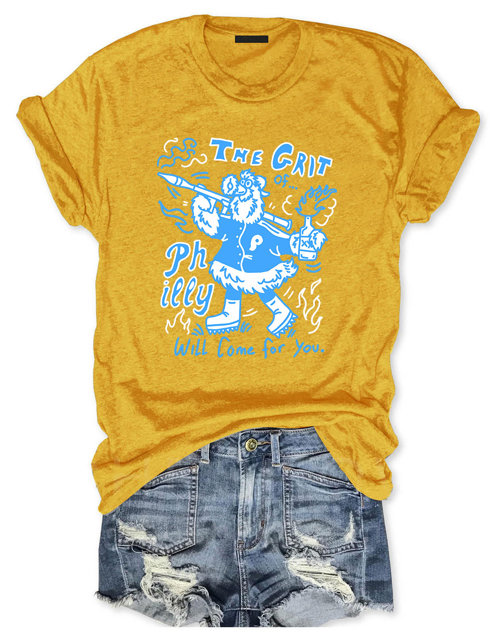 Phillie Phanatic The Grit of Philly will come for you Funny T-Shirt