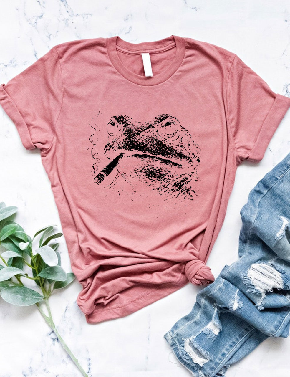 Vintage Punk Frog Funny T-Shirt