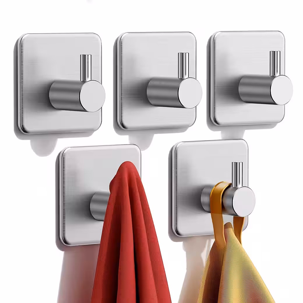 Edelstahl Handtuchhaken Bad ohne Bohren, 5er/10er Set