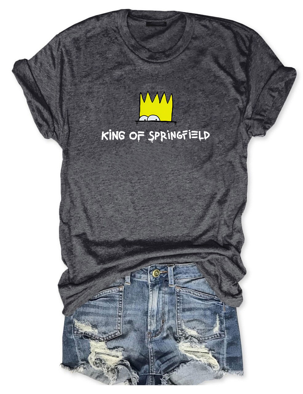Bart Simpson King Of Springfield Funny T-Shirt