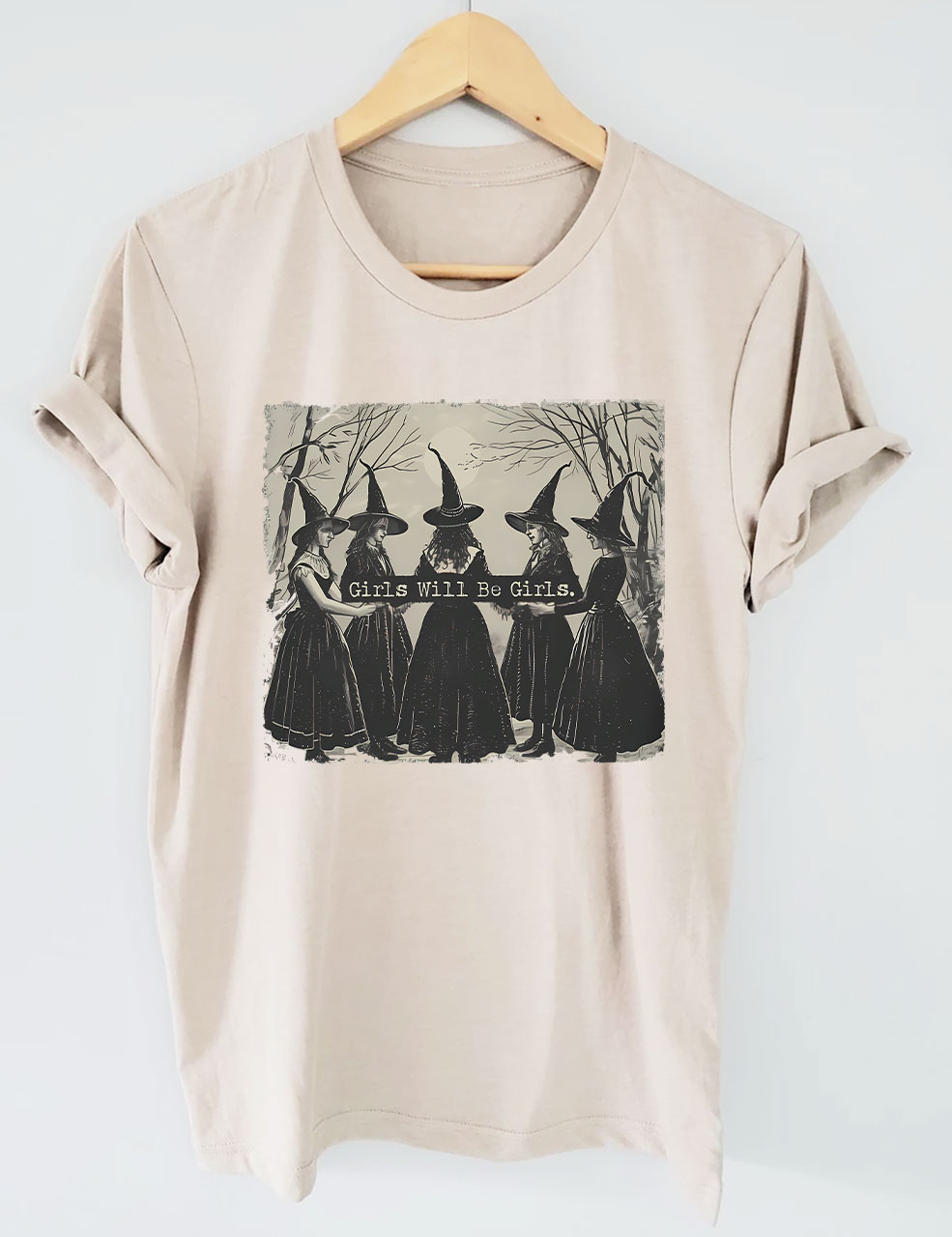 Vintage Girls Will Be Girls Witch T-shirt