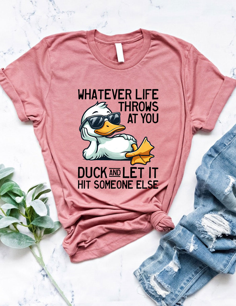 Whatever Life Throws At You Funny Duck T-Shirt