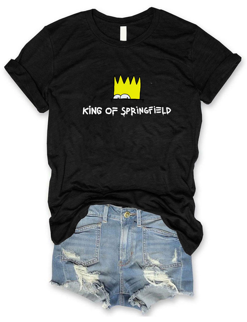 Bart Simpson King Of Springfield Funny T-Shirt