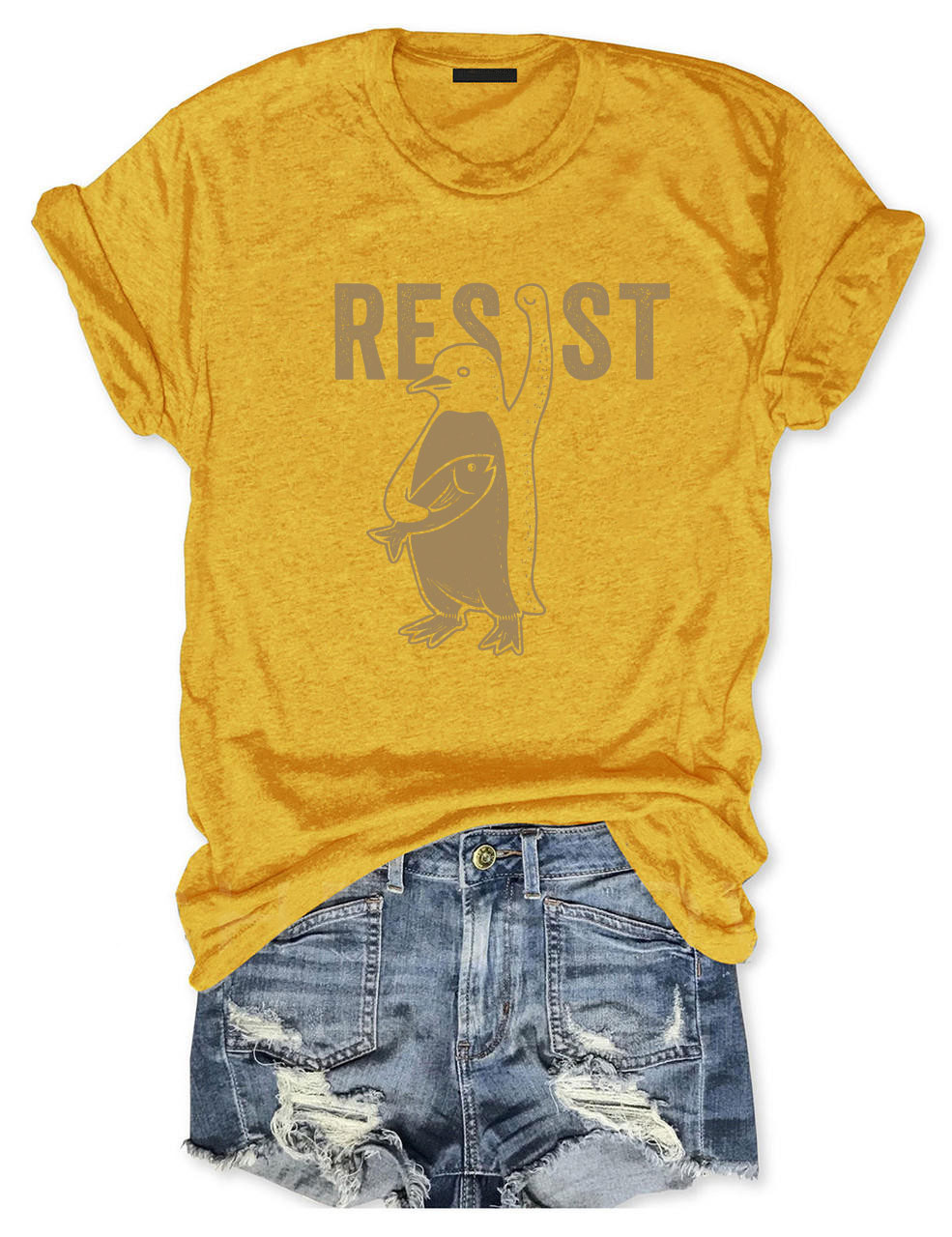 Penguins Against Tariffs Funny T-Shirt