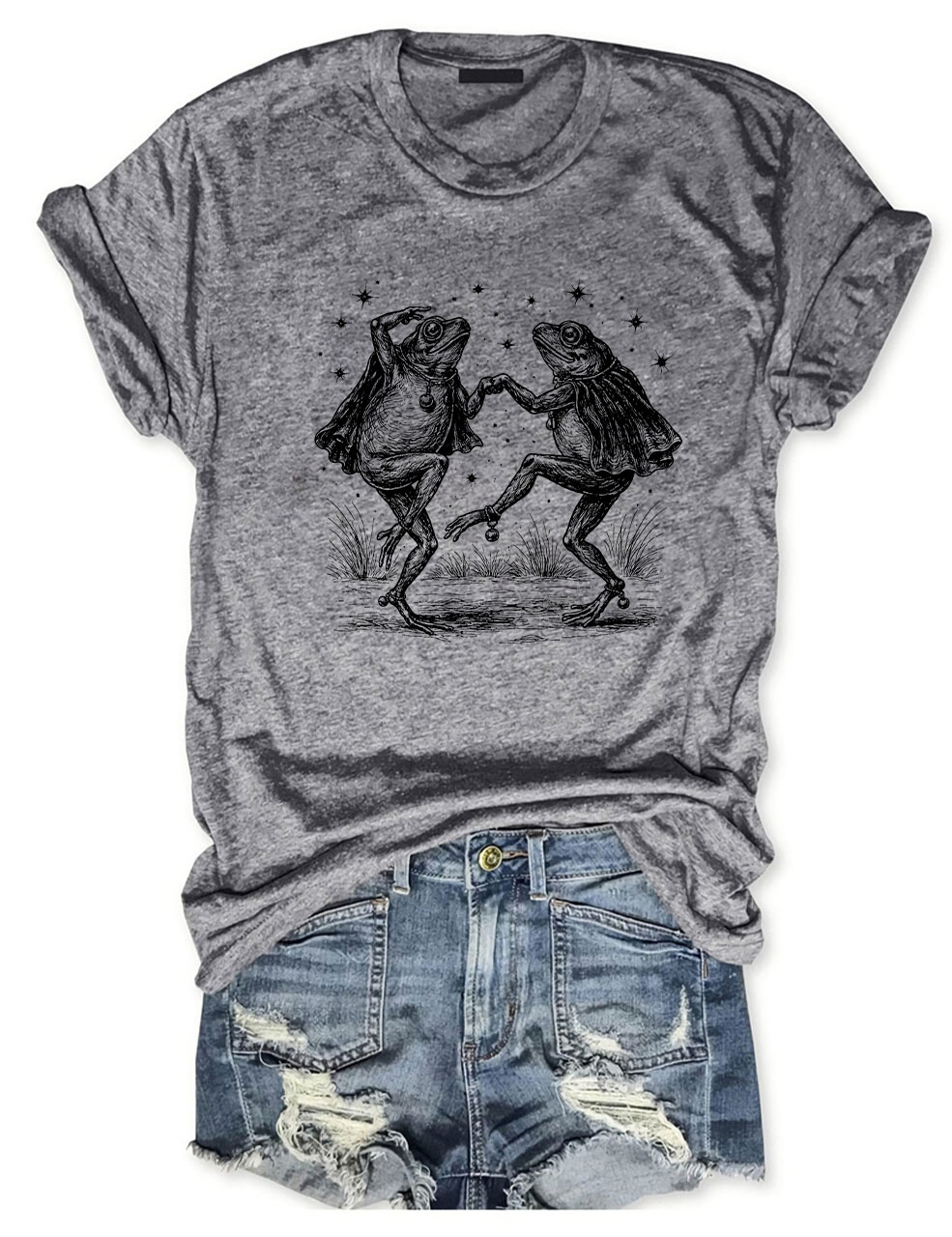 Vintage Frog Illustration Funny T-Shirt