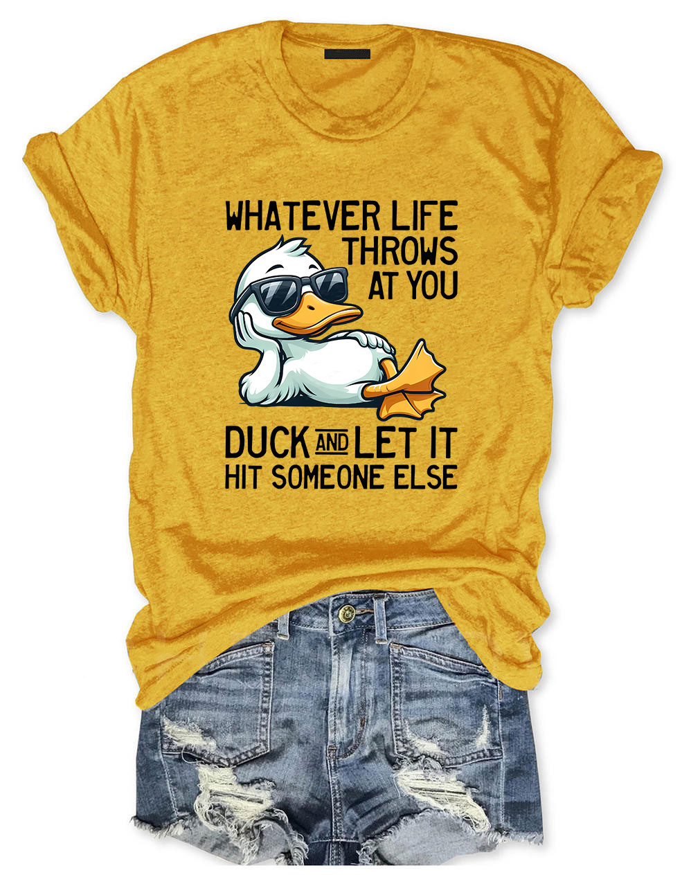 Whatever Life Throws At You Funny Duck T-Shirt