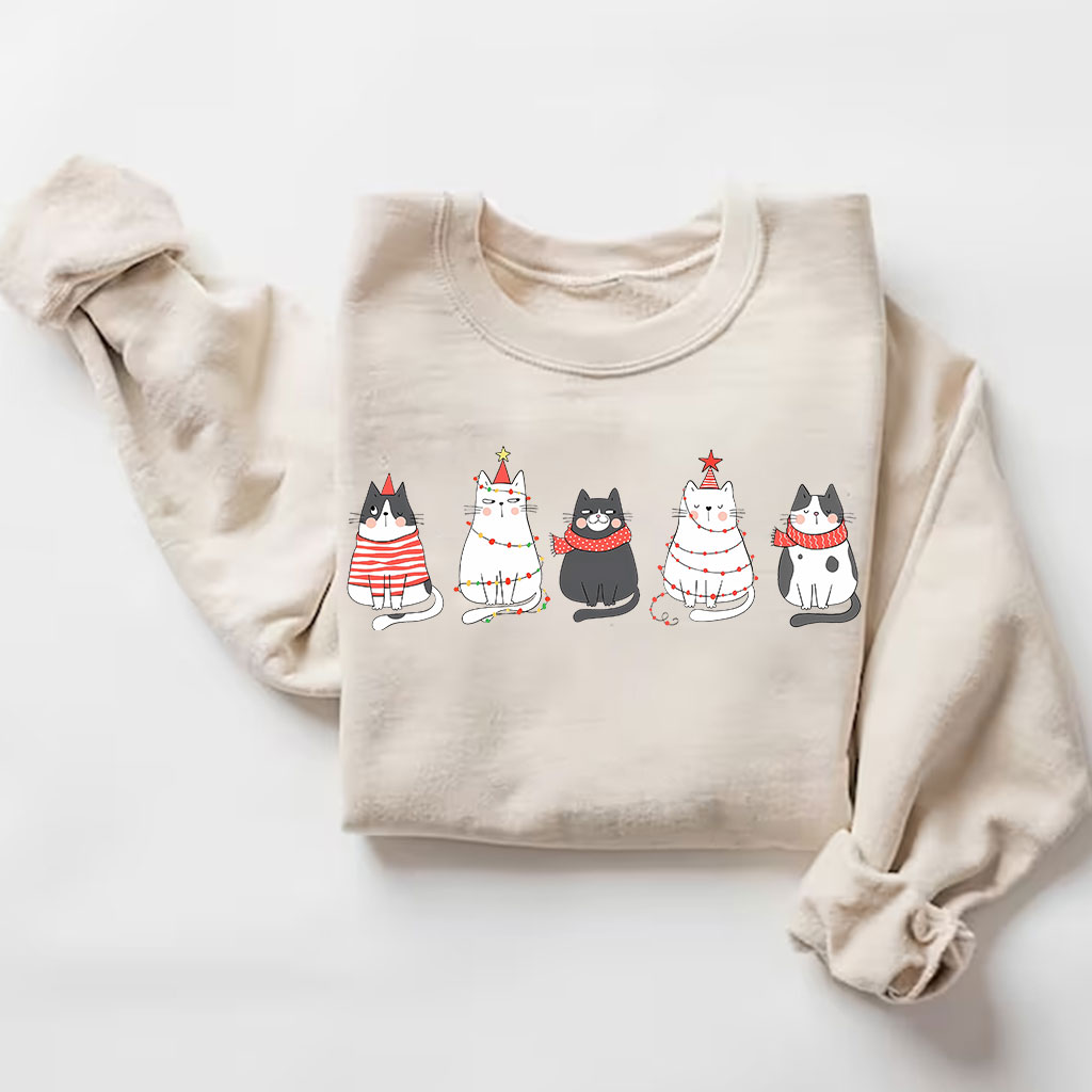 Cute Cat Christmas Sweatshirt