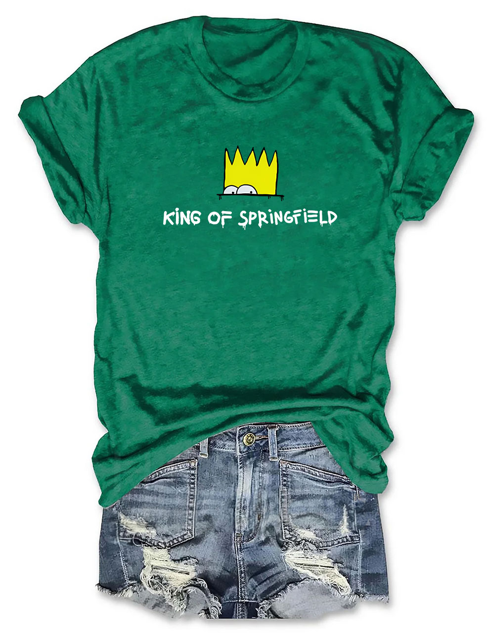 Bart Simpson King Of Springfield Funny T-Shirt