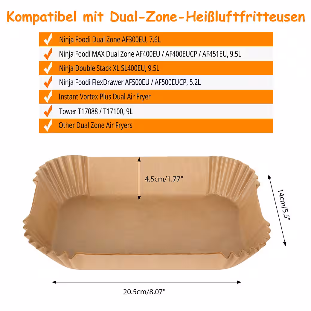 Backpapier Zubehör für Ninja Airfryer AF300EU AF400EU