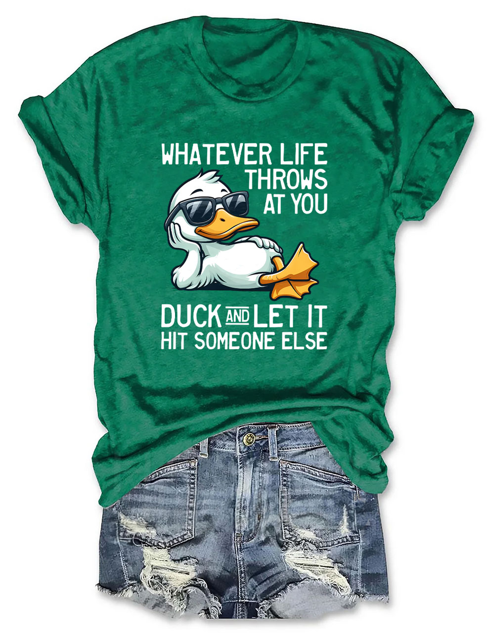 Whatever Life Throws At You Funny Duck T-Shirt