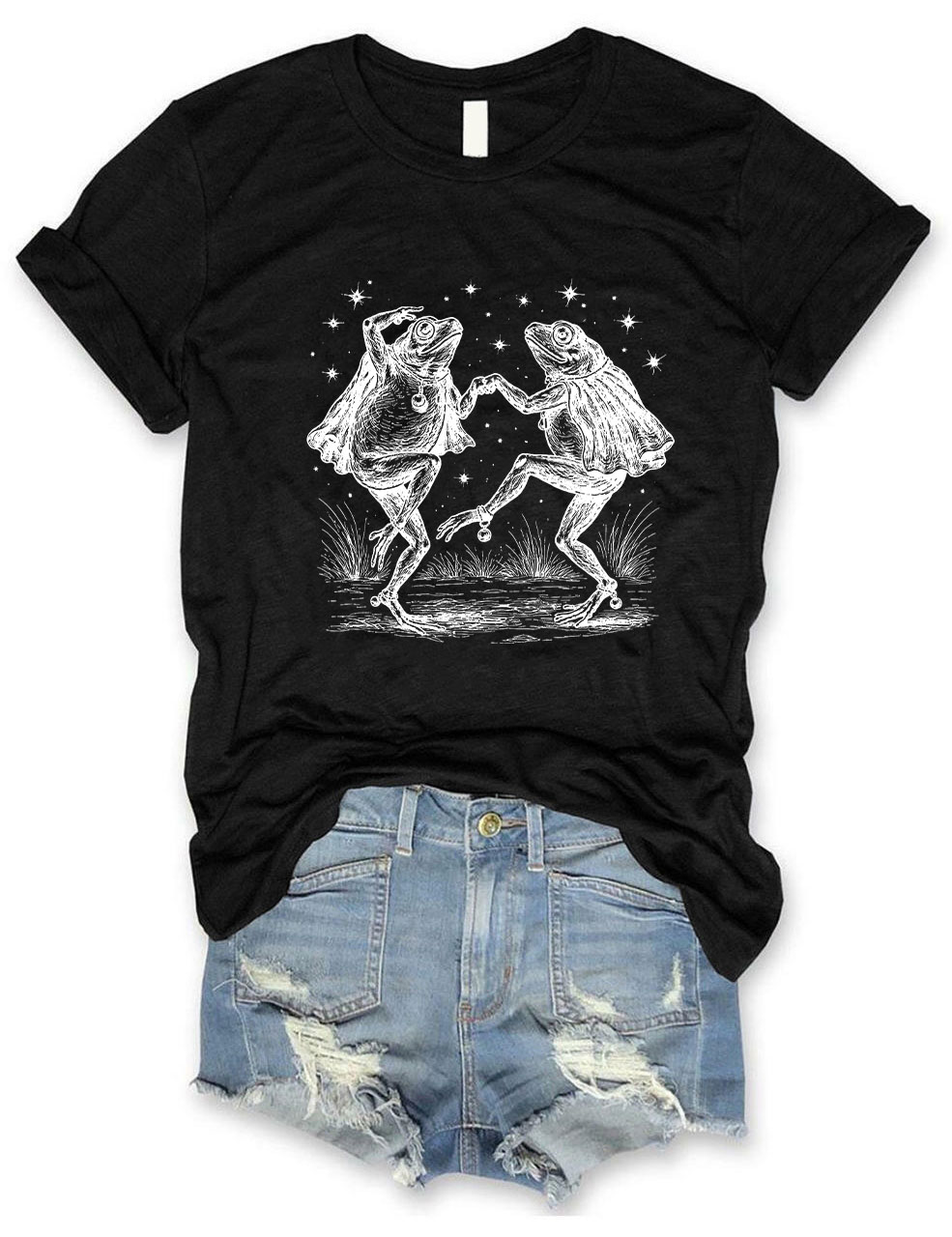 Vintage Frog Illustration Funny T-Shirt