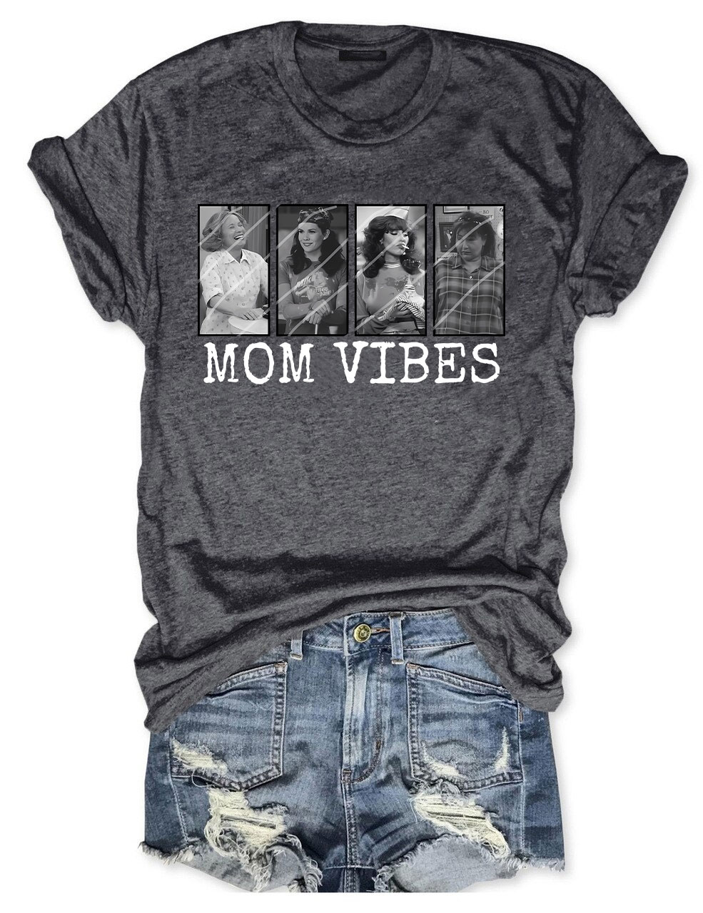 Retro 90��s Mom Vibes T-shirt