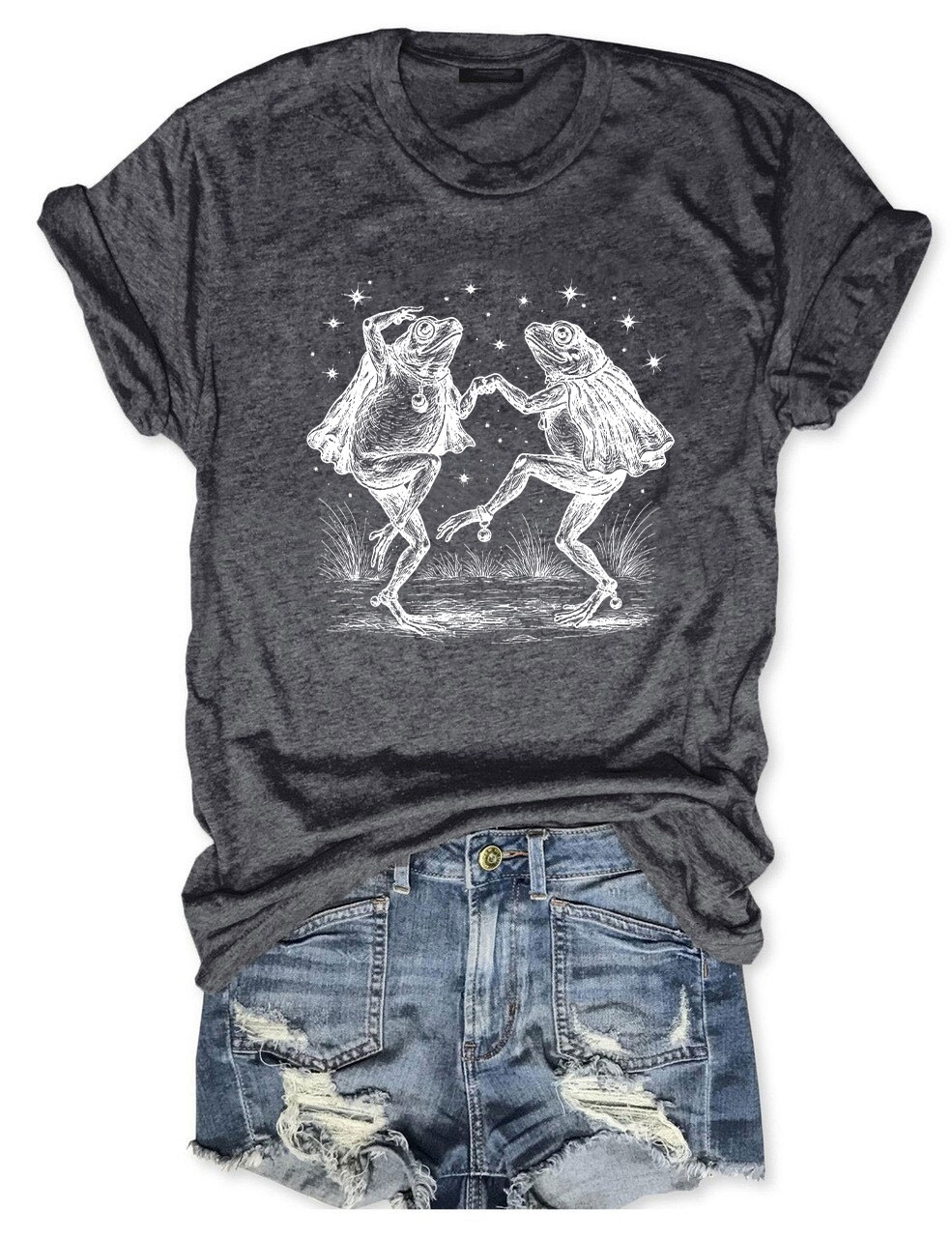 Vintage Frog Illustration Funny T-Shirt