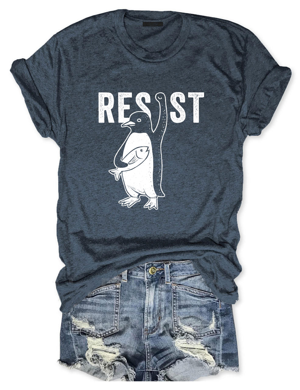 Penguins Against Tariffs Funny T-Shirt