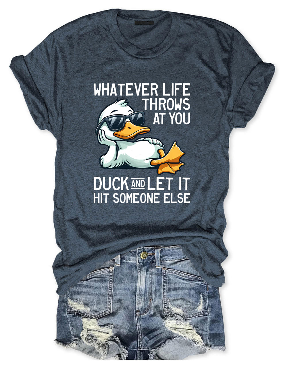 Whatever Life Throws At You Funny Duck T-Shirt