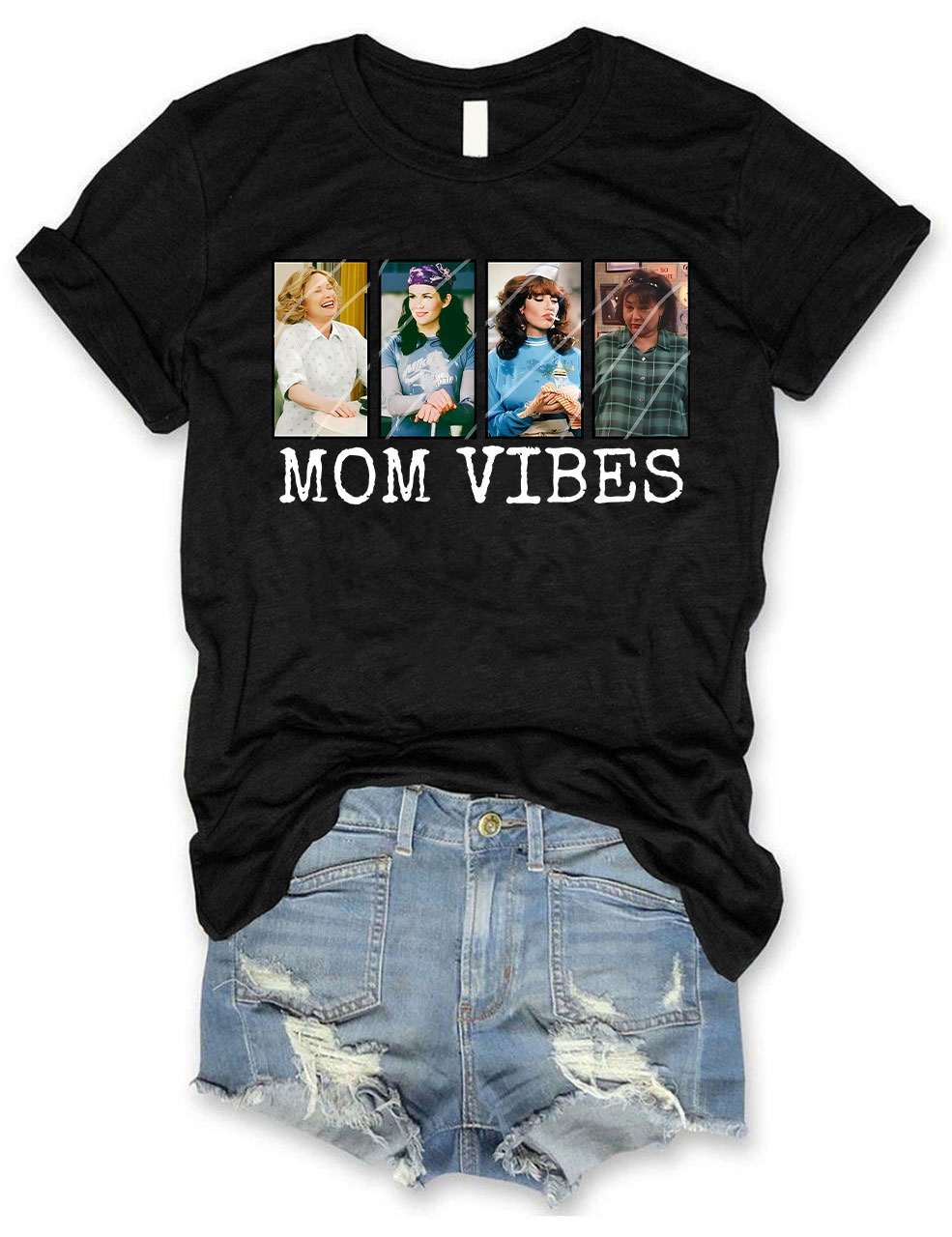 Retro 90��s Mom Vibes T-shirt