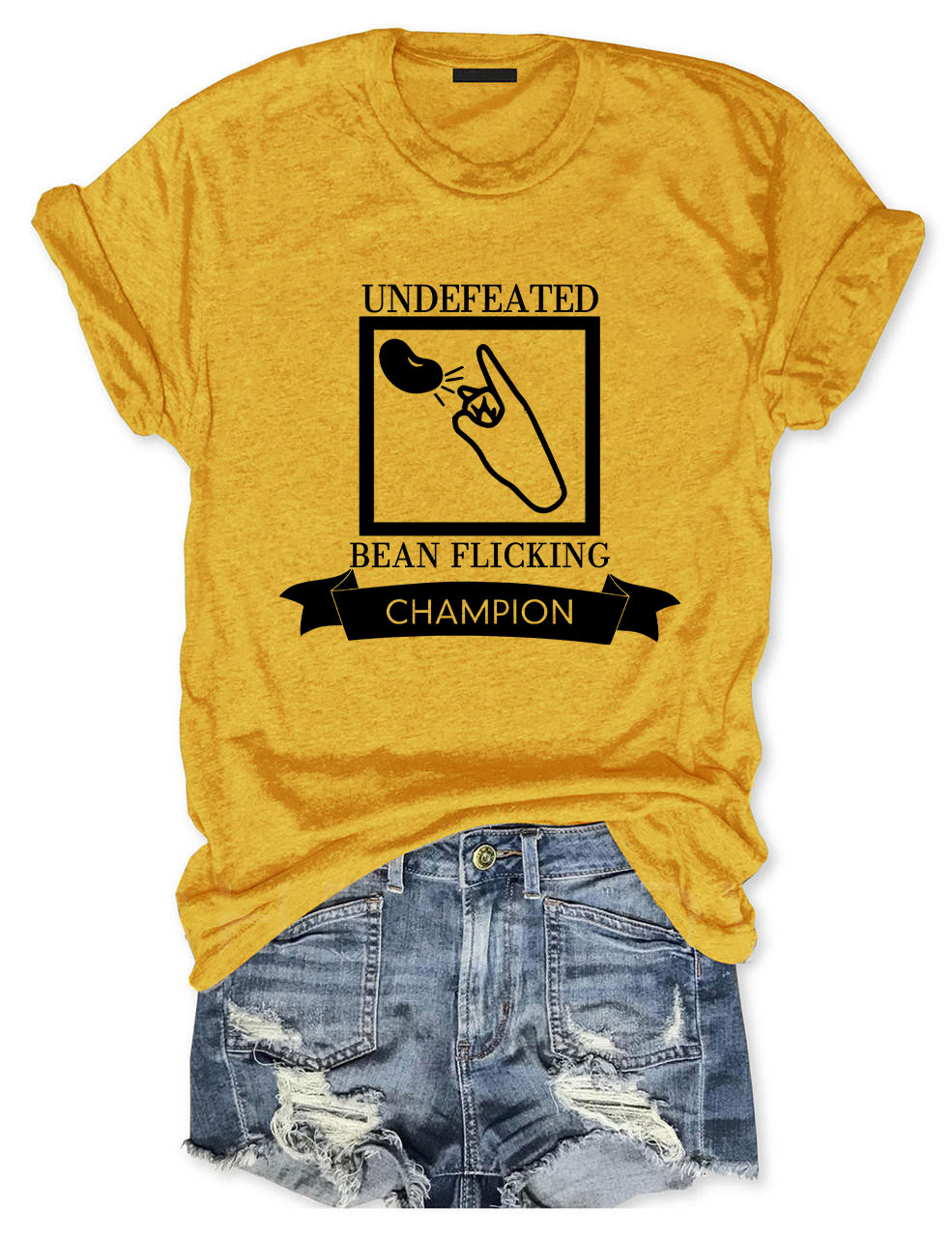 Bean Flicking Champion Funny T-Shirt