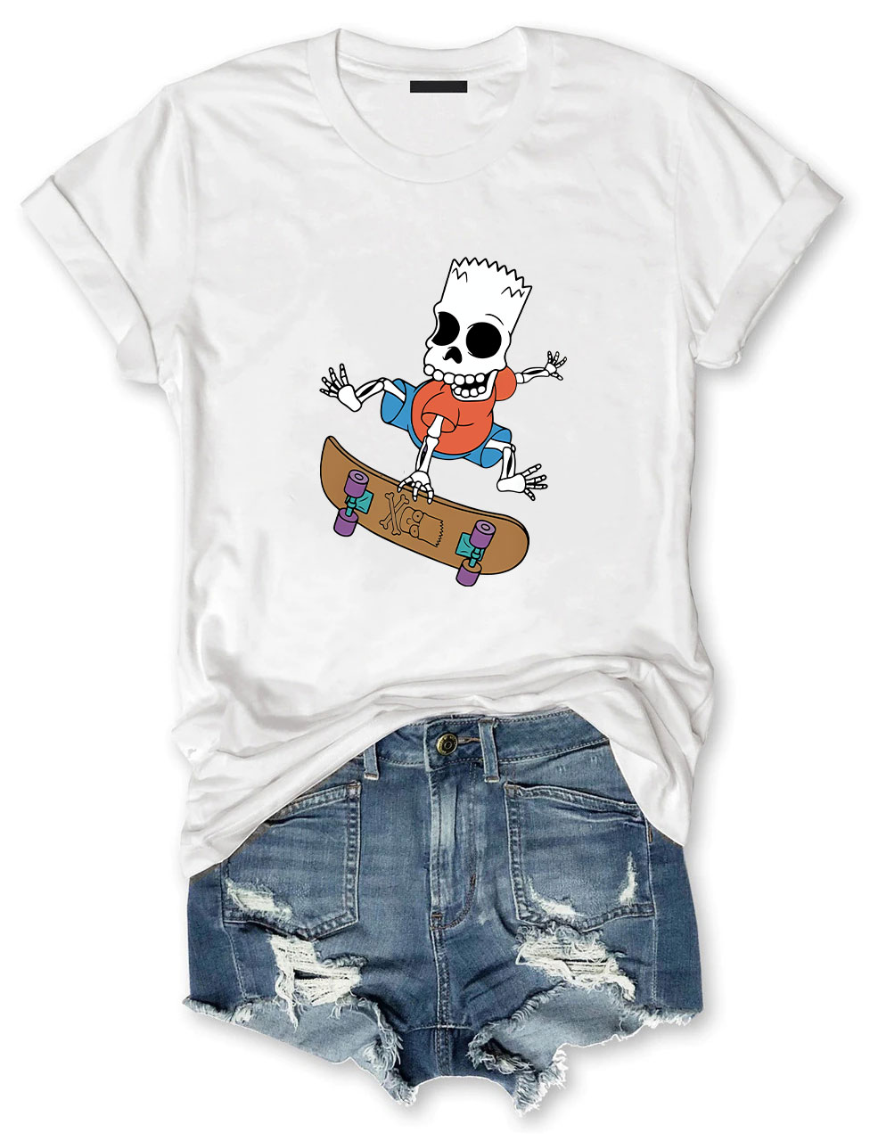 Simpsons Skater Bart Halloween Funny T-Shirt