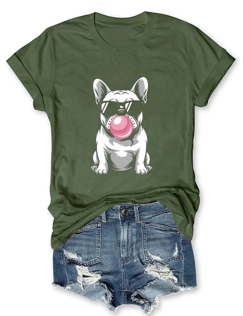 French Bulldog Blowing Bubble T-shirt